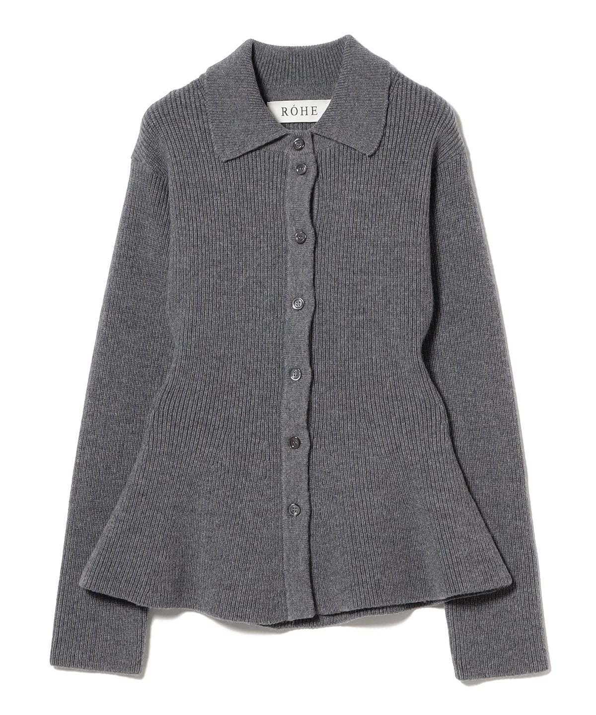 Rohe / ウエスト リブ カーディガン トップス WOMEN DARK GREY 36 Rohe / ウエスト リブ カーディガン トップス WOMEN DARK GREY 36