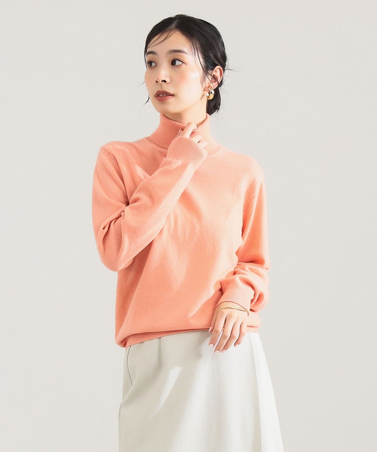 【別注】SLOANE スローン / 12ゲージ カシミヤ タートルネック ニット トップス WOMEN 別注PINK ORANGE 1 【別注】SLOANE スローン / 12ゲージ カシミヤ タートルネック ニット トップス WOMEN 別注PINK ORANGE 1