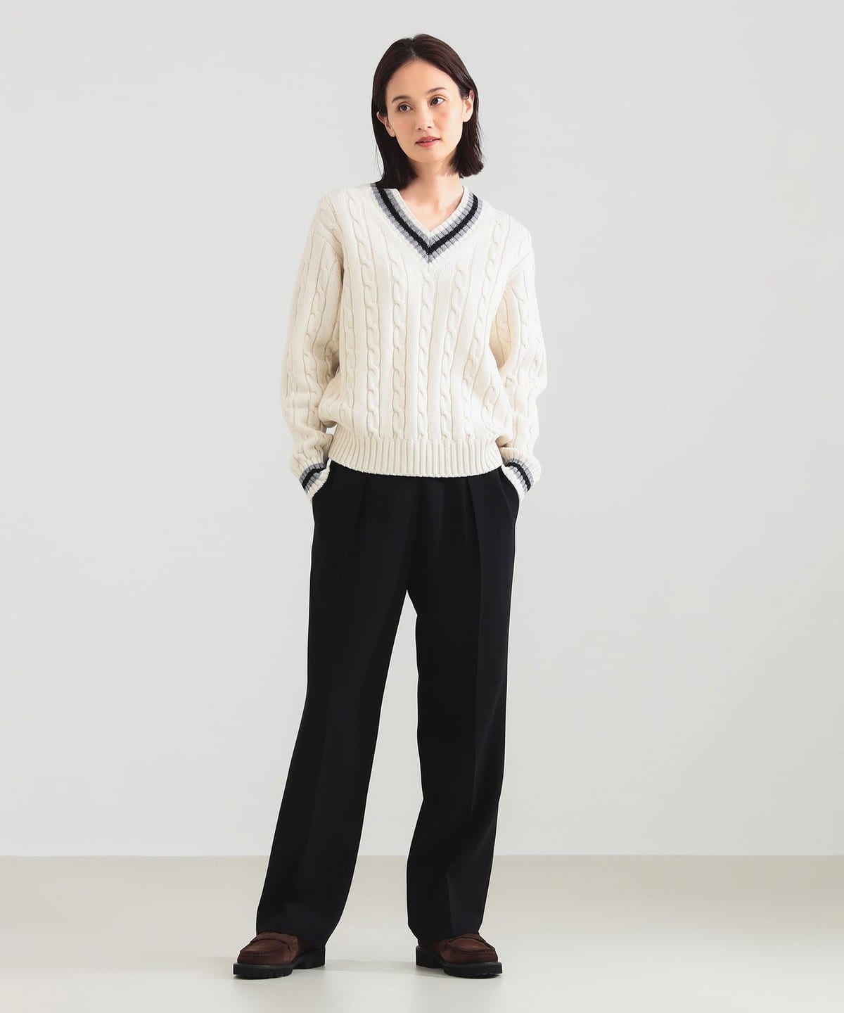 SLOANE チルデンVネック　黒 Demi-Luxe BEAMS（デミルクス ビームス）【別注】SLOANE / 5