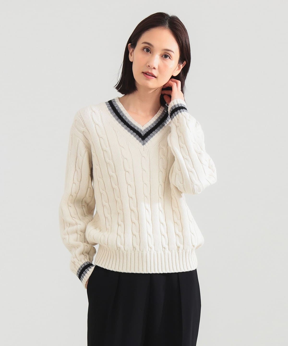 Demi-Luxe BEAMS SLOANE ノースリーブカーディガン2点セット Demi-Luxe BEAMS｜【別注】SLOANE / 5ゲージ Vネック