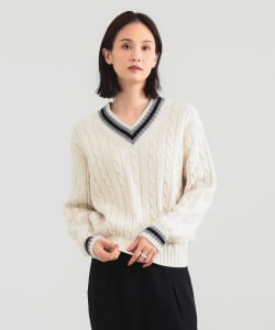 【モアバリエーション開催中】【別注】SLOANE / 5ゲージ チルデン Vネック ロングスリーブ ニット