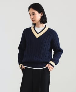 【モアバリエーション開催中】【別注】SLOANE / 5ゲージ チルデン Vネック ロングスリーブ ニット