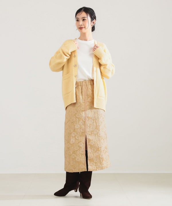 ギマコットン Vネック カーディガン Demi-Luxe BEAMS Demi-Luxe BEAMS（デミルクス ビームス）の「ギマコットン V