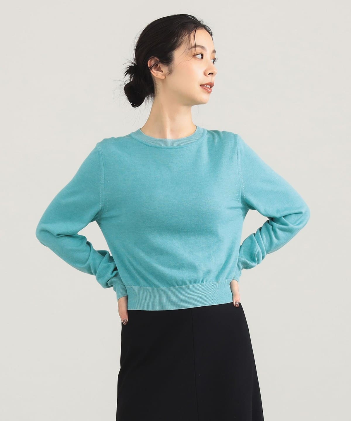 【モアバリエーション開催中】TAN / テンセルウール ロングスリーブ Tシャツ トップス WOMEN BLUE ONE SIZE 【モアバリエーション開催中】TAN / テンセルウール ロングスリーブ Tシャツ トップス WOMEN BLUE ONE SIZE