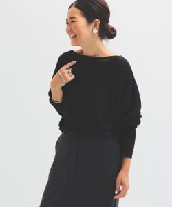 【+15%ポイントUP】ボートネック レディ ニット .M