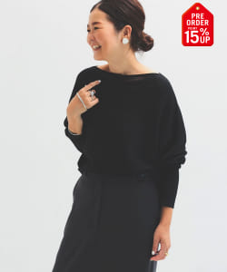 【+15%ポイントUP】ボートネック レディ ニット.M