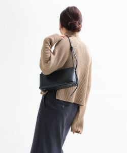 【+15%ポイントUP】サイドジップ リブ プルオーバー ニット .M