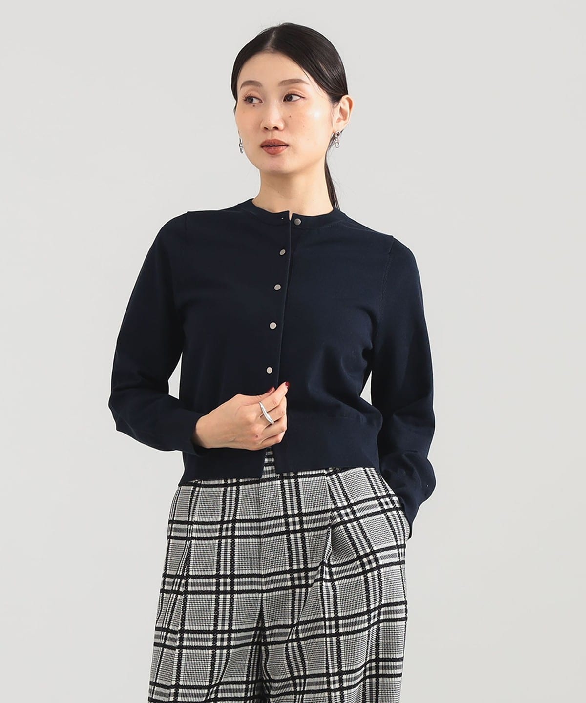 16ゲージ クルーネックカーディガン トップス WOMEN NAVY ONE SIZE 16ゲージ クルーネックカーディガン トップス WOMEN NAVY ONE SIZE