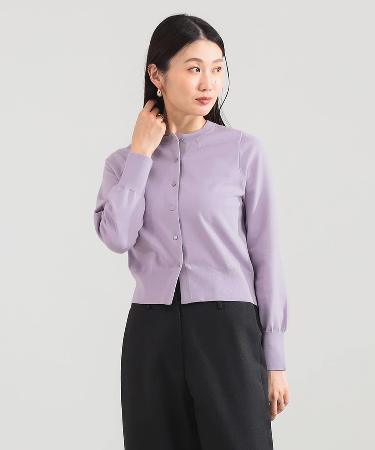 16ゲージ クルーネックカーディガン トップス WOMEN LAVENDER ONE SIZE 16ゲージ クルーネックカーディガン トップス WOMEN LAVENDER ONE SIZE