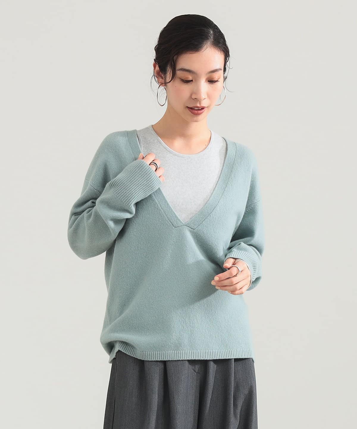 Demi-Luxe BEAMS タンクトップ Demi-Luxe BEAMS（デミルクス ビームス）Vネックニット タンクトップ