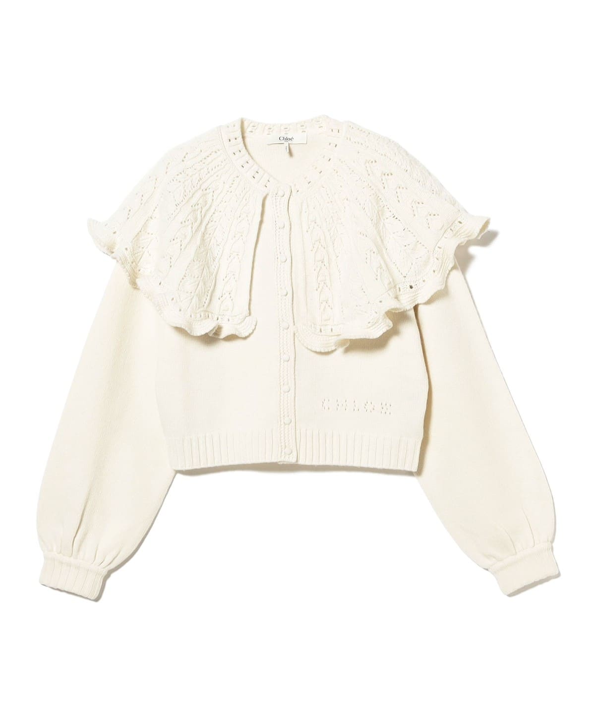 Demi-Luxe BEAMS (Demi-Luxe BEAMS) Chloe / Ruffle Shoulder Cardigan
