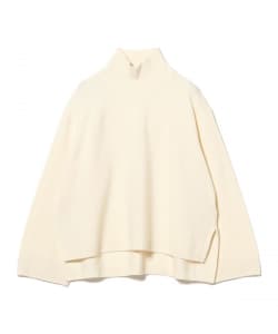 ウール ナイロン ハイネック ニット