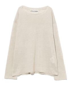 INSCRIRE / リネン オーバーサイズ クルーネック プルオーバー