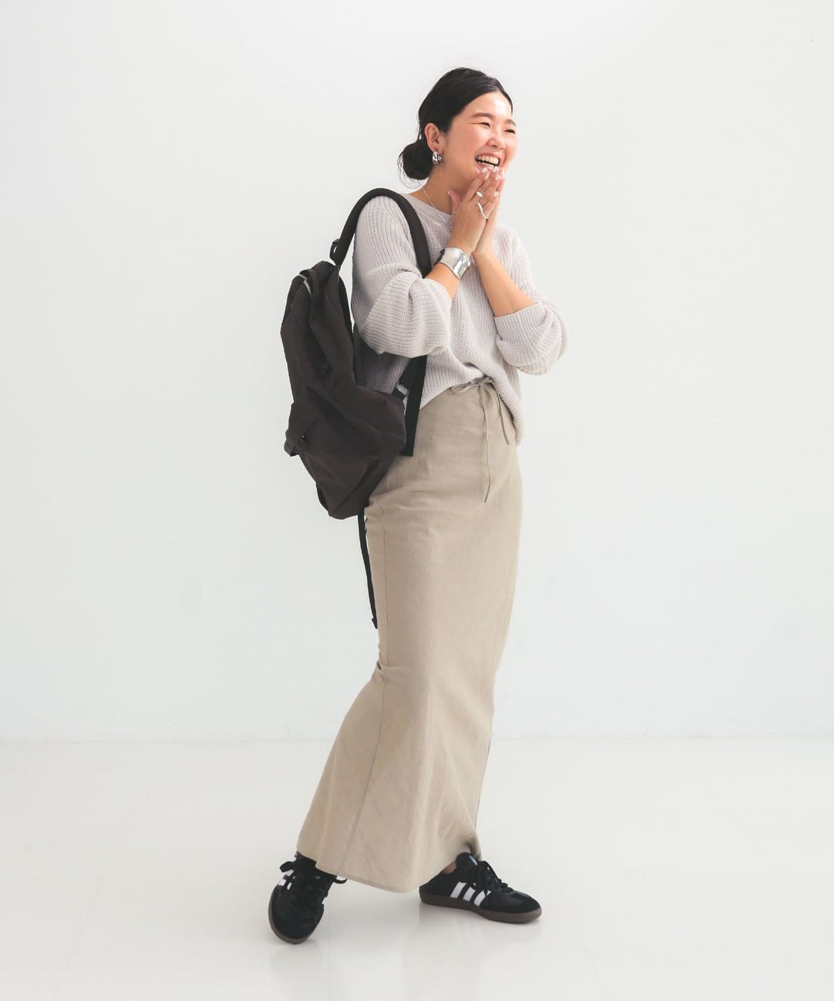 Demi-Luxe BEAMS（デミルクス ビームス）5ゲージ コットン 畦編み プル