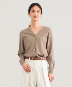 メタルボタン Vネック カーディガン