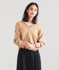 コットンシルク Vネック プルオーバー