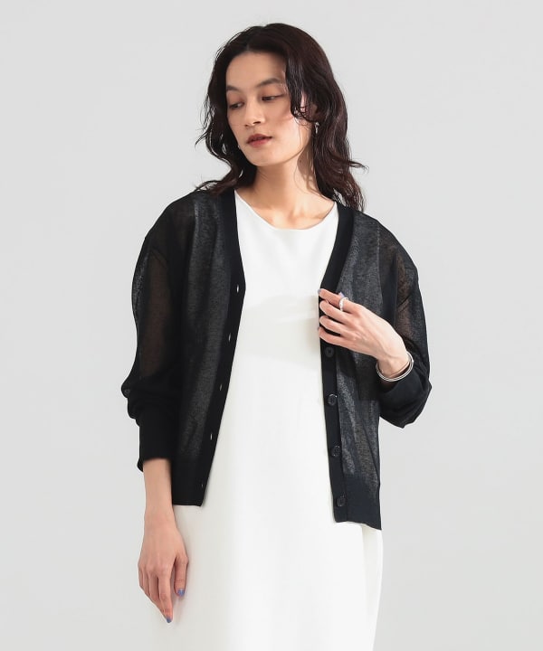 デミルクスビームス DEMI-LUXE BEAMS カーディガン Demi-Luxe BEAMS（デミルクス ビームス）シルク クルーネック