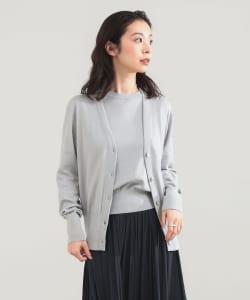 【+10%ポイントUP】AK+1 / 16ゲージ スビンコットン Vネック カーディガン