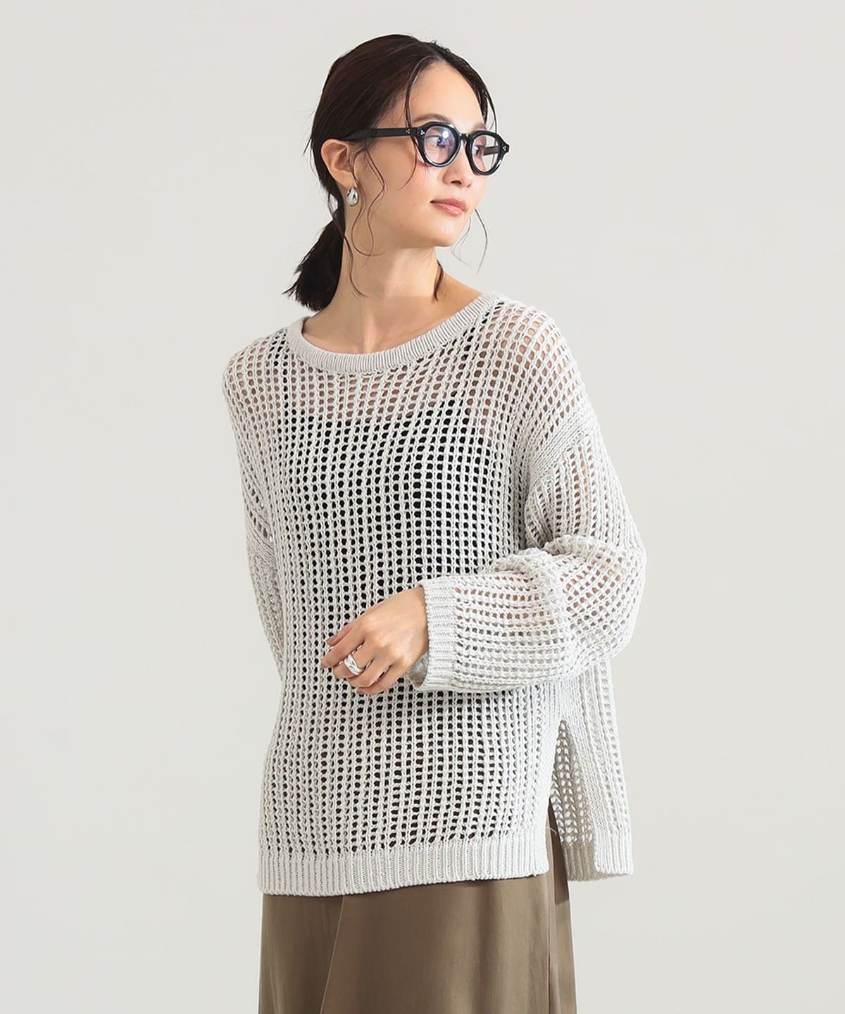 Demi-Luxe BEAMS(デミルクス ビームス)3ゲージ コットン メッシュ Demi-Luxe BEAMS(デミルクス ビームス)3ゲージ コットン メッシュ
