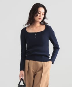 16ゲージ コットン ヘンリーネック プルオーバー