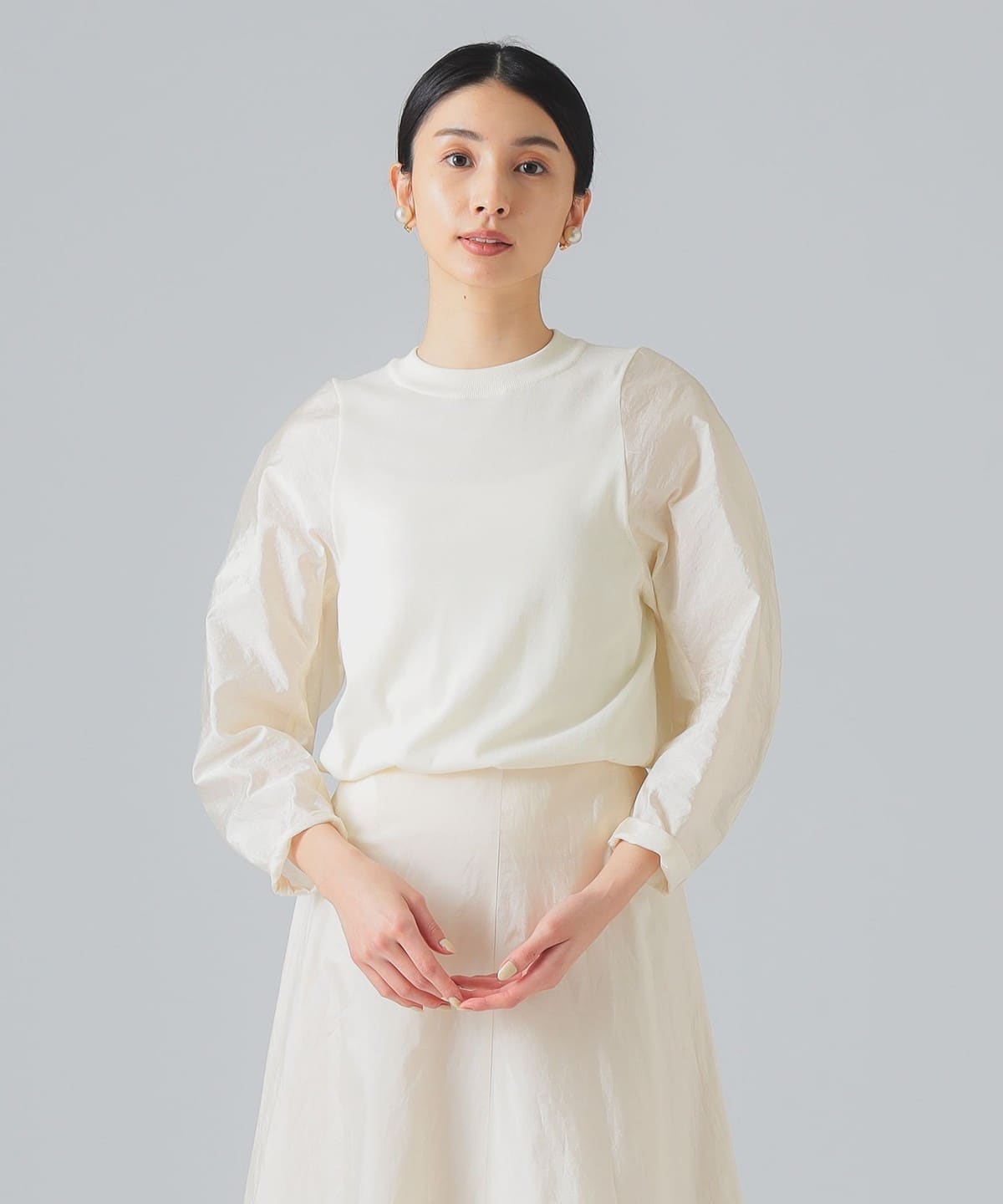 EFFE BEAMS（エッフェ ビームス）クラッシュタフタ ロングスリーブ