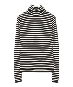 JOHN SMEDLEY / ボーダー タートルネック ニット