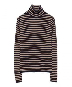 JOHN SMEDLEY / ボーダー タートルネック ニット