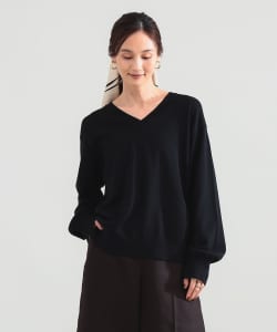 【+10%ポイントUP】コットンウール Vネック ニット
