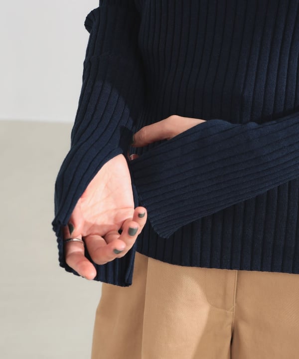 16-gauge wide rib knit