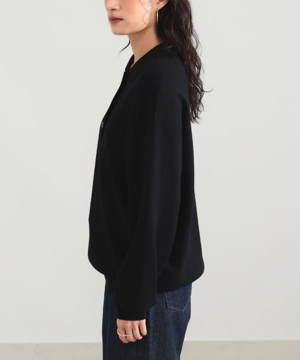 14-gauge smooth polo knit