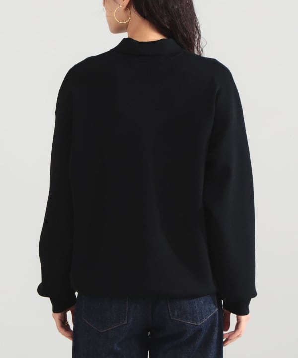 14-gauge smooth polo knit