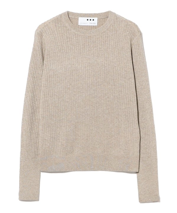 three dots / LUREX リブニット プルオーバー