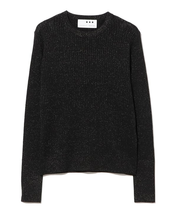 three dots / LUREX リブニット プルオーバー