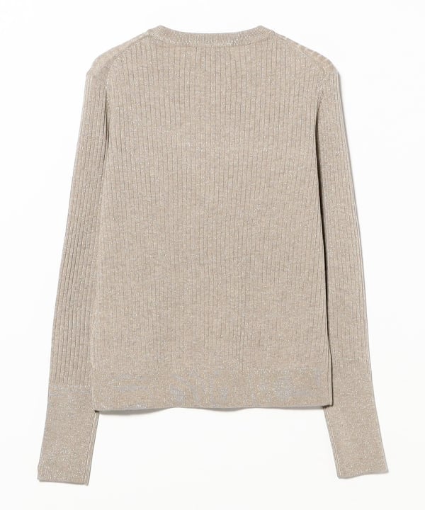 three dots / LUREX リブニット プルオーバー