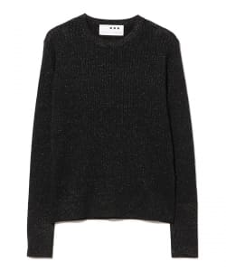 three dots / LUREX リブニット プルオーバー