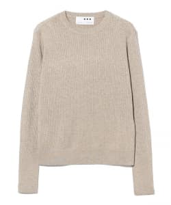 three dots / LUREX リブニット プルオーバー