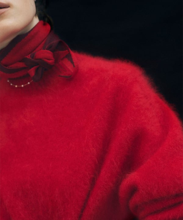Cashmere fur pullover knit