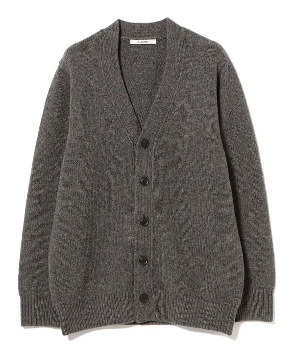 【モアバリエーション開催中】【別注】SLOANE × Demi-Luxe BEAMS / 5ゲージ ジーロンラム Vネック カーディガン