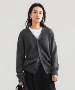 【モアバリエーション開催中】【別注】SLOANE × Demi-Luxe BEAMS / 5ゲージ ジーロンラム Vネック カーディガン