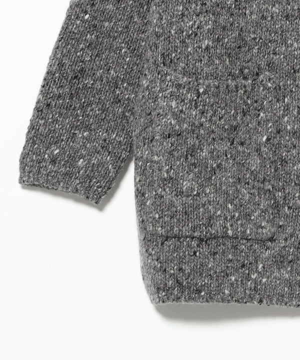 AURALEE / LOW-GAUGE HOMESPUN TWEED KNIT CARDIGAN
