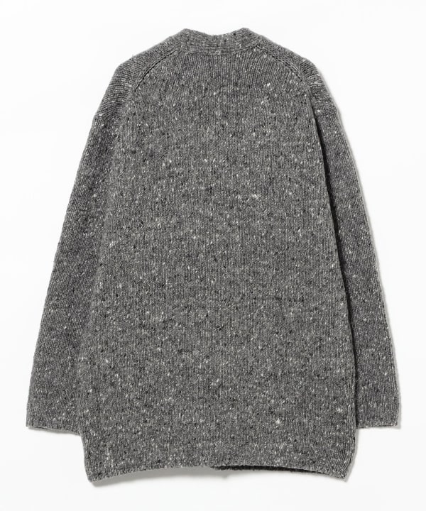 AURALEE / LOW-GAUGE HOMESPUN TWEED KNIT CARDIGAN