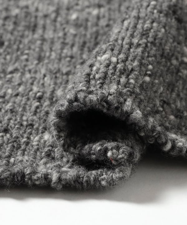 AURALEE / LOW-GAUGE HOMESPUN TWEED KNIT CARDIGAN