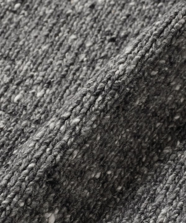 AURALEE / LOW-GAUGE HOMESPUN TWEED KNIT CARDIGAN