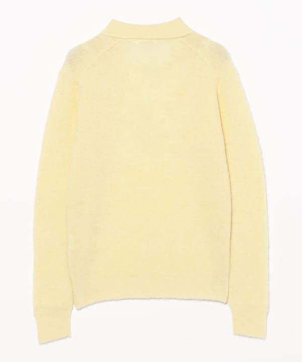 AURALEE / BABY SURI ALPACA SHEER KNIT SKIPPER POLO