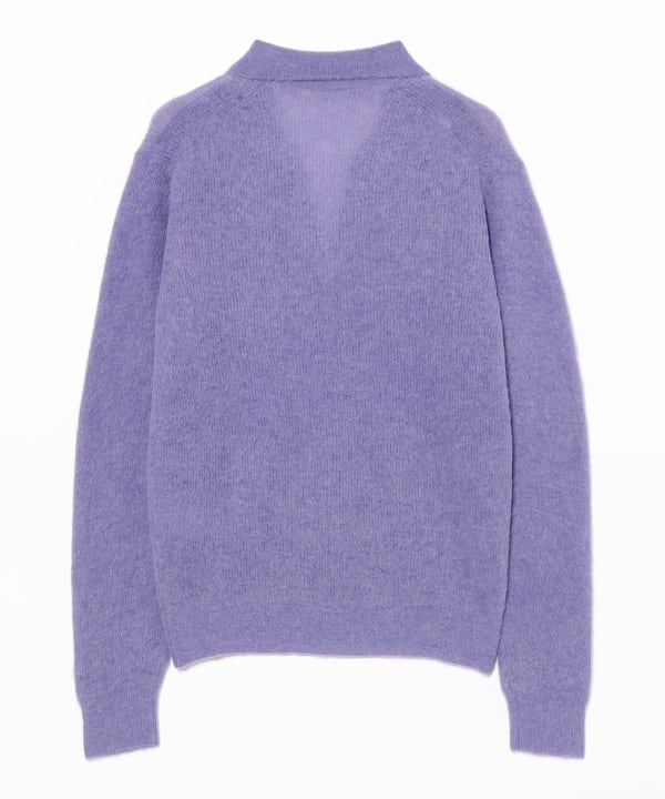 AURALEE / BABY SURI ALPACA SHEER KNIT SKIPPER POLO