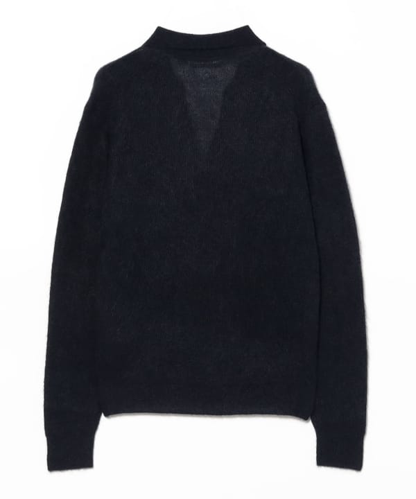 AURALEE / BABY SURI ALPACA SHEER KNIT SKIPPER POLO
