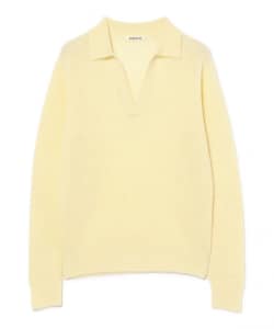 AURALEE / BABY SURI ALPACA SHEER KNIT SKIPPER POLO