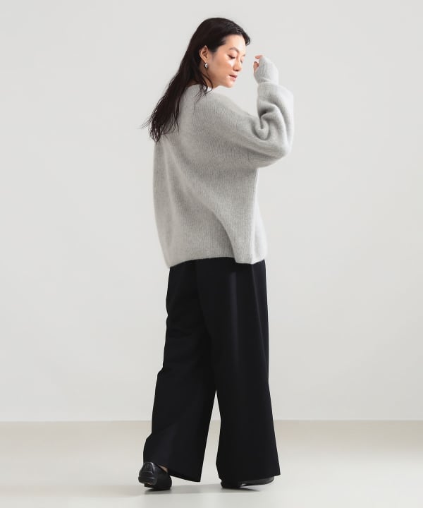 【別注】BATONER × Demi-Luxe BEAMS / カシミヤフォックス ボートネック ニット Model：H165 B77 W57 H79　Size：1