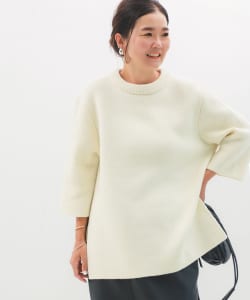 クロップド スリーブ ニット .M