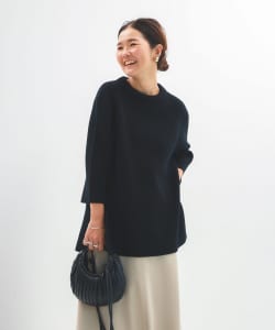 クロップド スリーブ ニット .M
